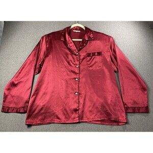 Tony & Candice Satin Pyjama Top Red Womens Size XL